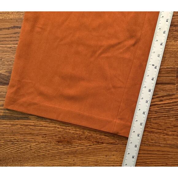 A New Day Sz 4 Womens Orange Wide Leg High Rise Chino Pants Cotton Stretch Boho - Picture 5 of 6